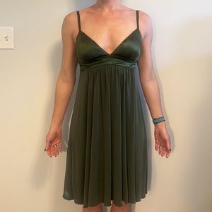 Green cocktail dress